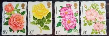 Znaczki** Anglia 1976r Mi 711-714 Kwiaty