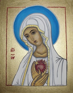 obraz olejny Matka Boża Fatimska ikona Maryja