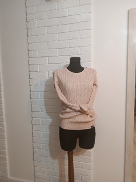 Blado różowy sweter Super Dry używany rozm 36/38