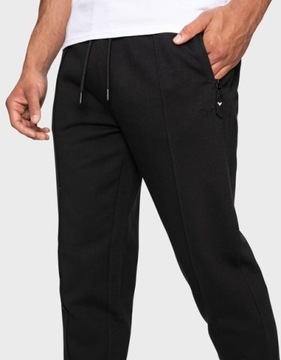 Threadbare czarne spodnie dresowe bawełniane L