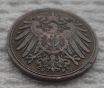 1 fenig pfennig 1904 F Stuttgart Wirtembergia
