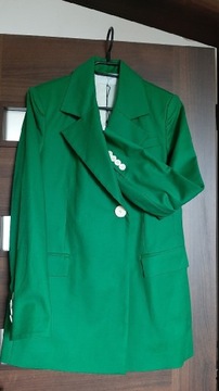 Marynarka damska żakiet kolorowa zielona Reserved