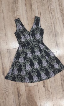 Sukienka rozkloszowana w ananasy S H&M