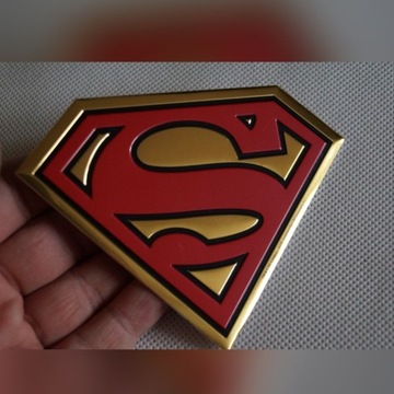 Naklejka Superman Gold Premium logo orginal