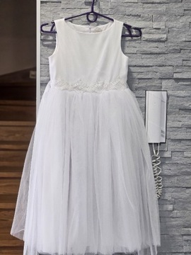 Sukienka biała elegancka SLY 134