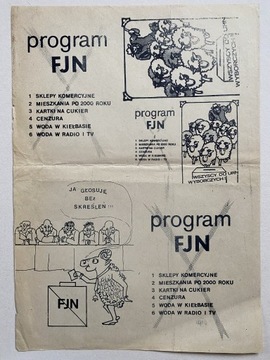 Program FJN, plakat, A3