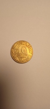 Moneta 10 Centimes - Francja