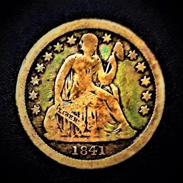 SEATED  LIBERTY---DIMES---1841--USA -SREBRO--0.900