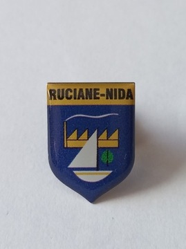 Herb miasta Ruciane Nida przypinka pin odznaka