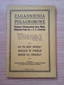 ZAGADNIENIA POZAGROBOWE 1922