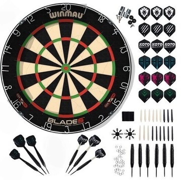 Winmau blade6 + 6 lotek i akcesoria 90 sztuk