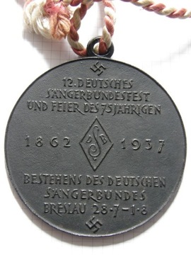 MEDAL WROCŁAW BRESLAU 1937  ŻELIWO
