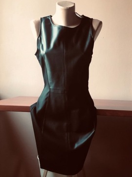 Nowa sukienka a la skóra H&M 38 mała czarna