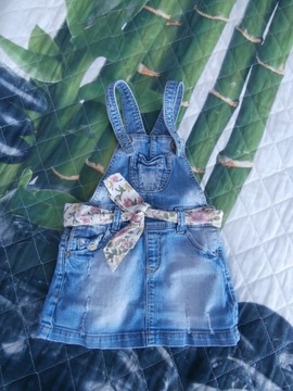 Spódnica ogrodniczka jeans ZARA r.94cm