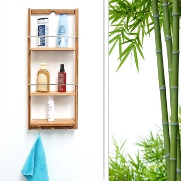 Bambusowy regał pod prysznic 3 półki