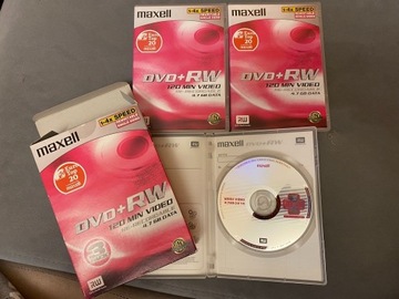 Płyty DVD+RW MAXELL, DVD+RW SONY, DVD+R TDK