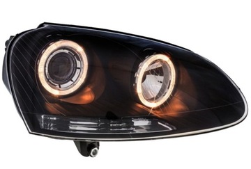 Lampy przednie Golf 5 Angel Eyes H7