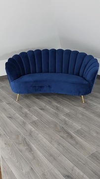 Nowa sofa glamour granatowa 
