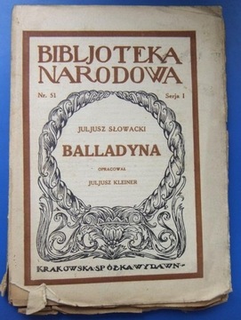 Balladyna - Słowacki 1922 Biblioteka Narodowa 