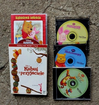 5 płyt DVD z filmami dla dzieci Kubus Puchatek