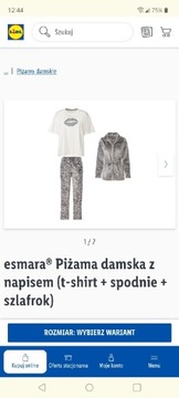 Piżama damska trzyczęściowa ESMARA L44/46