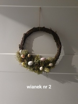 Wianek Wielkanocny Handmade średnica 30cm 