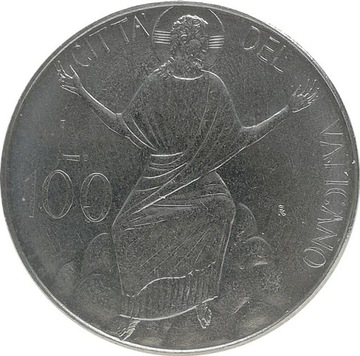 Watykan 100 lire 1986, KM#195