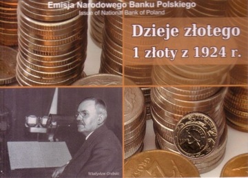 blister 2 zł  2004  Dzieje złotego 1 zł z 1924 r 