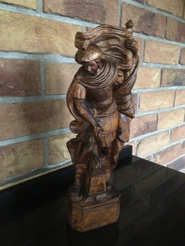Rzeźba Św. Florian 31 cm drewno egzotyczne