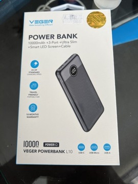 Powerbank Vegger z LCD 10000mAh