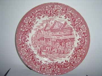 PORCELANA  ANGIELSKA TALERZ HAND MADE ROYAL TUDOR 