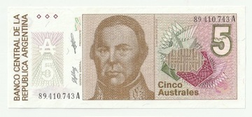 Argentyna - 5 Australes (1987-89) UNC