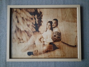 Portret ze zdjęcia na drewnie A3 (30cmx40cm)