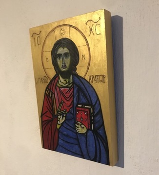 Ikona Chrystus Odkupiciel Pantokrator  pisana