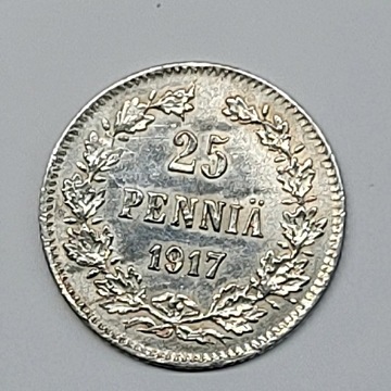 1917 Finlandia srebrnych 25 pennia