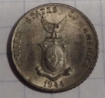 (652) Filipiny 10 centavo 1944 srebro 