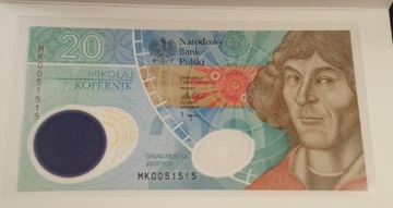 20 zŁ Mikołaj Kopernik banknot radar