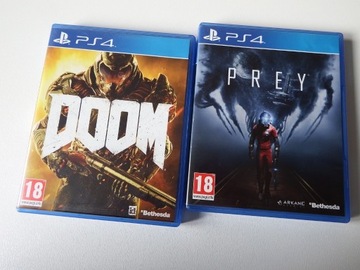 ZESTAW PS4 DOOM + PREY 2 x FPS shooter