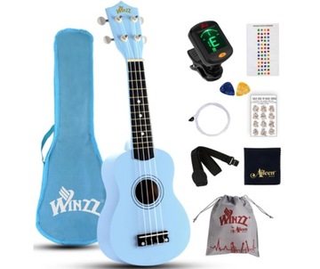 ZESTAW DLA MUZYKA UKULELE + POKROWIEC + AKCESORIA 