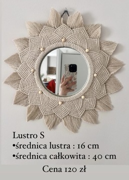 Lustro na ścianę handmade