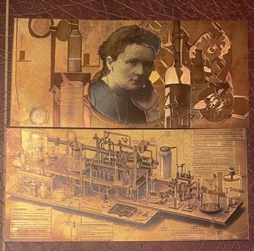 Banknoty Pozłacane 24k GOLD M.Curie