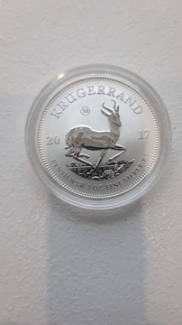 Srebrny Krugerrand 50 rocznica - srebro RPA 2017