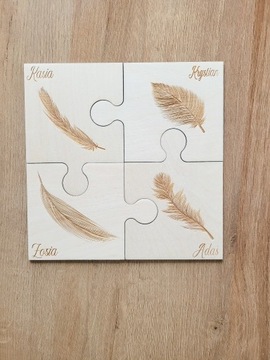 Podkladka pod kubek - puzzle zestaw 4 szt.