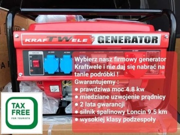 Agregat Kraftwele 4.8 KW duża prądnica mocny FVAT