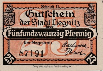 25 Fenigów LEGNICA 1919 rok