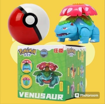 Figurka Pokemon Pikachu venosaur + Pokeball 