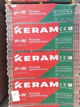 Pustak ceramiczny Keram 25 P+W porotherm