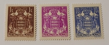 MONAKO 1937 Mi 143,144,147 **