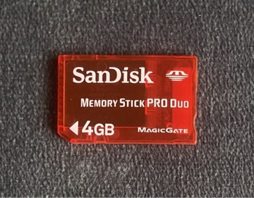 Karta pamięci Memory Stick Pro Duo Sandisk 4 gb