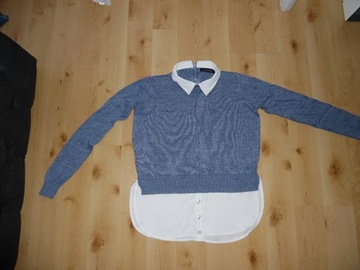 Sweterek z imitacją koszuli